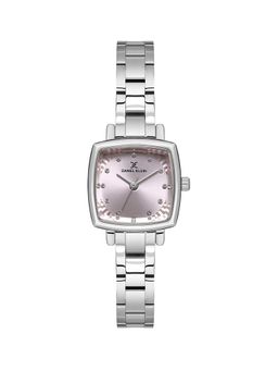 Daniel Klein - IPS Purple Embossed Dial Stone Stainless Steel Watch DK.1.13922-1 (M)