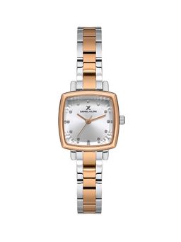 Daniel Klein - IPS-IP Pink Rose Gold Silver Embossed Dial Stone Stainless Steel Watch DK.1.13922-6 (M)