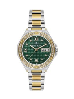 Daniel Klein - Dual-Tone IPS-IPG Dark Green Embossed Dial Stone Stainless Steel Watch DK.1.13931-5 (M)