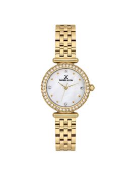 Daniel Klein - IPS White MOP Sunray Dial Stone Watch DK.1.13948-2 (M)