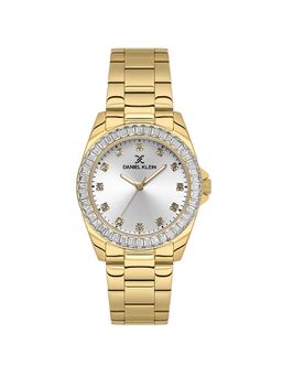 Daniel Klein - IPG Silver Sunray Dial Stone Watch DK.1.13950-2 (M)