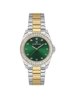 Daniel Klein - Dual-Tone IPS-IPG Dark Green Sunray Dial Stone Watch DK.1.13950-5 (M)