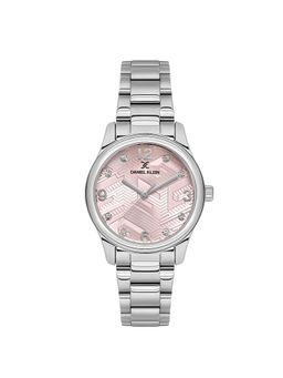 Daniel Klein - IPS Pink Embossed Dial Stone Watch DK.1.13953-2 (M)