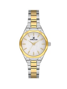 Daniel Klein - Dual-Tone IPS-IPG White MOP Sunray Dial Watch DK.1.13965-4 (M)