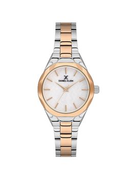 Daniel Klein - IPS-IP Pink Rose Gold Silver MOP Sunray Dial Watch DK.1.13965-6 (M)