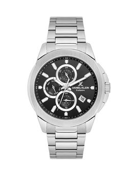 Daniel Klein - Mens Gun Black Dial Stainless Steel Watch DK.1.13995-1 (M)