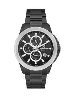 Daniel Klein - Mens Gun Black Dial Stainless Steel Watch DK.1.13995-4 (M)