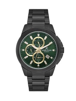 Daniel Klein - Mens Dark Green Dial Stainless Steel Watch DK.1.13995-5 (M)