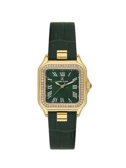 Daniel Klein - Gold Case Dark Green Leather Strap Sunray Dial Watch DK.1.14039-4 (M)