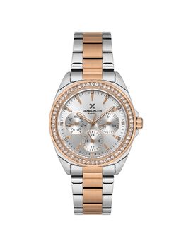 Daniel Klein - IPS-IP Pink Rose Gold Silver Sunray Dial Watch DK.1.14053-6 (M)