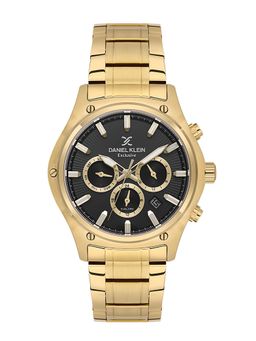 Daniel Klein - Mens Gun Black Dial Stainless Steel Watch DK.1.14057-4 (M)