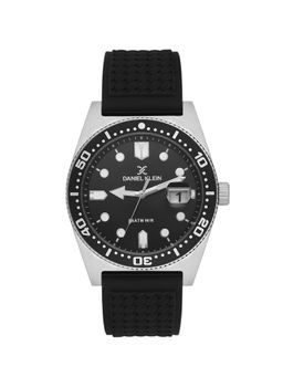 Daniel Klein - IPS Gun Black Sunray Dial Silicone Strap Watch DK.1.14058-2 (M)