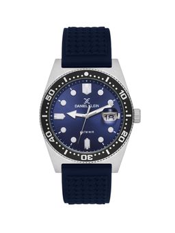 Daniel Klein - Water Resistant Blue Dial Silicone Strap Analog Watch DK.1.14058-3 (M)