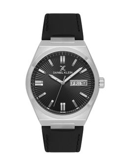 Daniel Klein - IPS Black Emboss Dial Leather Watch DK.1.14059-1 (M)