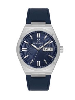 Daniel Klein - IPS Dark Blue Emboss Dial Leather Watch DK.1.14059-2 (M)
