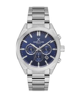 Daniel Klein - Mens Dark Blue Dial Stainless Steel Watch DK.1.14064-2 (M)