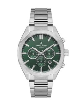 Daniel Klein - Mens Dark Green Dial Stainless Steel Watch DK.1.14064-3 (M)