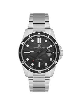 Daniel Klein - Stainless Steel Strap Water Resistant Black Dial Analog Watch DK.1.14066-1 (M)