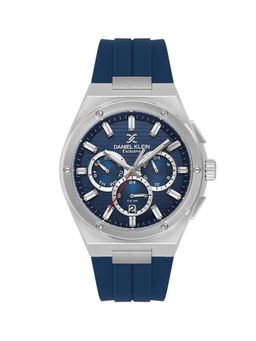 Daniel Klein - Mens Dark Blue Dial Silicone Watch DK.1.14072-3 (M)