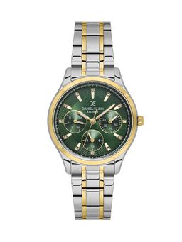 Daniel Klein - Dual-Tone IPS-IPG Dark Green Sunray Brush Dial Watch DK.1.14089-5 (M)