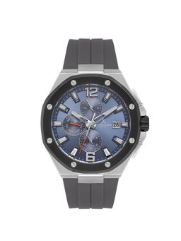 Daniel Klein - Mens Blue Dial Cool Grey Silicone Watch DK.1.14092-4 (M)