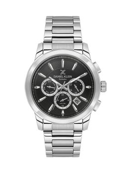 Daniel Klein - Mens Gun Black Dial Stainless Steel Watch DK.6.14031-2 (M)