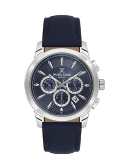 Daniel Klein - Mens Dark Blue Dial Leather Strap Watch DK.6.14032-3 (M)