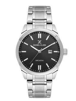 Daniel Klein - Mens Gun Black Steel Strap Watch DK.6.14085-2 (M)