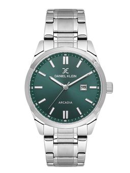 Daniel Klein - Mens Dark Green Steel Strap Watch DK.6.14085-4 (M)
