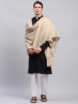 Monte Carlo - Mens Solid Beige Shawl
