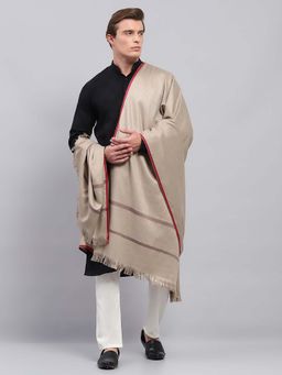 Monte Carlo - Winter Mens Solid Beige Shawl