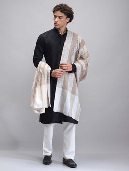Monte Carlo - Mens Woven Beige Shawl