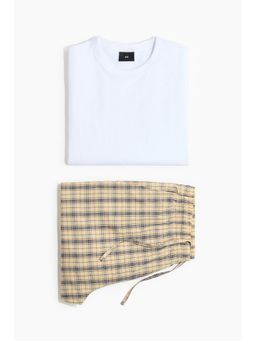 H&M - Men Yellow 2-piece cotton loungewear set
