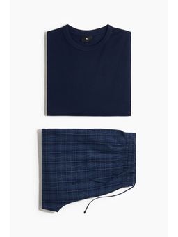 H&M - Men Blue 2-piece cotton loungewear set