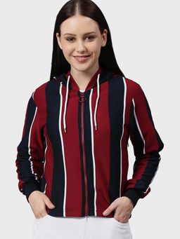 Campus Sutra - Multi-color Stripes Sweatshirt