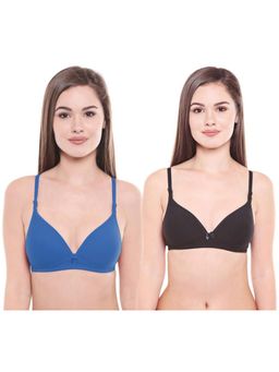 Bodycare - Pack Of 2 Lightly Padded T-Shirt Bra - Multi-color