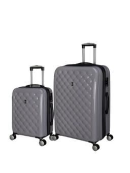 it luggage - Fashionista Glossy Grey Set of 2 28-20 Inches Expandable Hardsided TSA Trolley