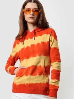 Campus Sutra - Womens Tie-dye Sweatshirt With Hoodie