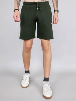 Rock.it - Men Olive Regular Fit Solid Shorts