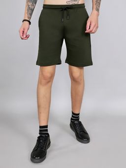 Rock.it - Men Olive Regular Fit Solid Shorts