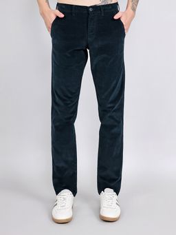 Monte Carlo - Men Slim Fit Navy Blue Trouser
