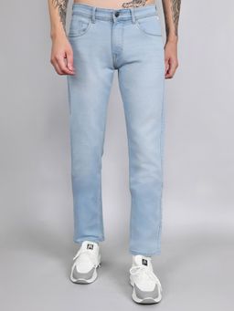 Monte Carlo - Blue Men Solid Regular Fit Jeans