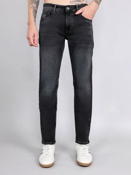 Monte Carlo - Men Solid Black Straight Fit Jeans
