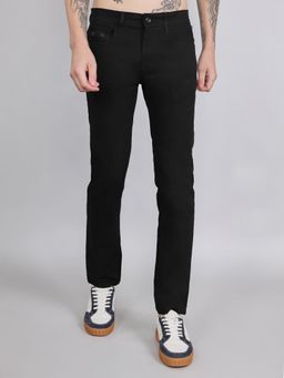 Monte Carlo - Men Solid Black Regular Fit Jeans