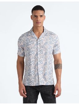 Flying Machine - Beige Pure Viscose Paisley Shirt