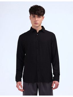 Flying Machine - Black Regular Fit Solid Shirt