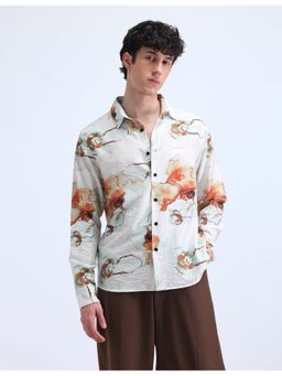 Flying Machine - Brown Printed Regular Shirt