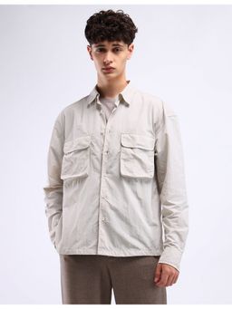 Flying Machine - Grey Oversized Utility Cotton Shirt