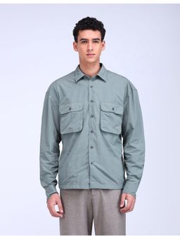Flying Machine - Blue F-Lite Solid Oversized Fit Shirt