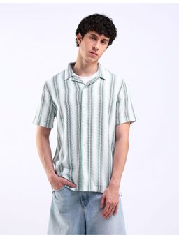 Flying Machine - Men Stripes Blue Shirt